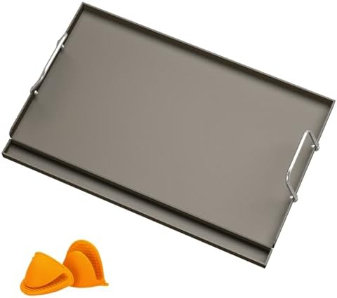 25"x16" Carbon Steel Griddle for Gas Grill, Pre-Seasoned Flat Top Plate by Grilleroy