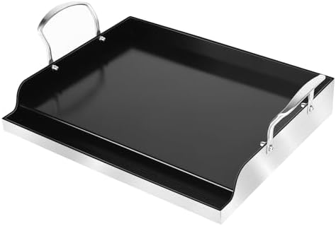 Utheer 17 x 13 Stainless Ceramic Griddle for Gas Grill & Stove top by Utheer
