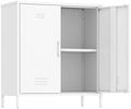 Metal Locker Storage Cabinet with Adjustable Shelf and Doors Bathroom Storage Cabinet Kids Locker for Utility Entryway Laundry Rooms (White) by Epochsteele