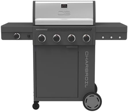 Charbroil Performance Series 4-Burner Gas Grill Cabinet with Side Burner, Gray - 463254025 by Charbroil