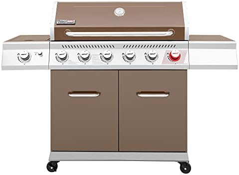 Royal Gourmet GA6402C 6-Burner Propane Gas Grill with Side Burner, Coffee by RoyalGourmetCorp