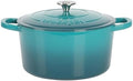 Crock-Pot Artisan 7-Quart Round Dutch Oven – Teal Ombre, Enameled Cast Iron Oven Safe Cookware by Crock-PotBrand