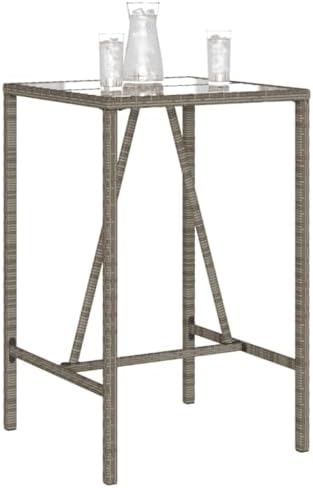 Outdoor Bar Table Grey, Black Versatile Garden Table Outdoor Dining Patio Terrace Backyard Eating Garden Dining Furniture Patio Al Fresco Meal for porches - Image 5