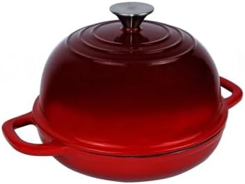 Dutch Oven for Bread Baking Bread Oven for Sourdough Bread Baking, Enameled Cast Iron Dutch Oven Pot with Lid 5 qt Cast Iron Bread Pan, Red - Image 4