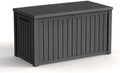 180 Gallon Waterproof Outdoor Storage Box, UV Resistant Resin Deck Box with Hydraulic Rod for Reinforced Stability, Perfect for Patio, Garden, and Pool（Black，180 Gallon） by KFY