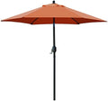 Sunnyglade 7.5' Patio Umbrella Outdoor Table Umbrella Tilt Crank Orange by Sunnyglade