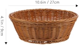 Imitation Rattan Woven Basket 2pcs PP Home Storage Basket Set - Image 2