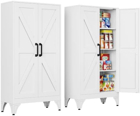 Letaya Metal Storage Cabinet,Small White Kitchen Pantry,for Bathroom/Garage by LetayaMetalCabinets