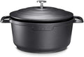 Nonstick Dutch Oven Pot with Lid-5 QT Cast Aluminum Oven Pot with Two Handles Lightweight for Bread Baking Braising and Roasting(Black) by INSETFY