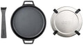 ooni Cast Iron Skillet Pan - 9" Round Fyring Skillet Pan with Removable Handle and Sainless Steel Trivet, Cast Iron Frying Pan, Pre-Seasoned Non-Stick Oven Safe Cookware, Pizza Oven & BBQ Accessories by Unknown