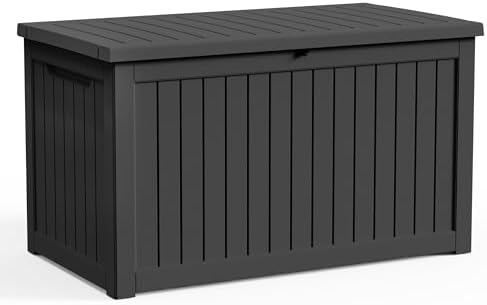 DRATO 310 Gallon Deck Boxes Outdoor Waterproof, Large Lockable Storage Box by DRATOprovidesawarmandcozy