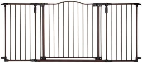 Toddleroo by North States - Deluxe Décor Safety Gate: Hardware Mounted Extra Wide Metal Baby Gate - Adjustable Child Gate - 38.3 to 72 Inches Wide - 30 Inches Tall - Matte Bronze by ToddleroobyNorthStates