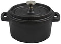 Cast Iron,Pre-Seasoned Pot/Casserole Mini 16oz with Cover by HomeVSS