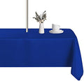 LUSHVIDA Rectangle Outdoor Tablecloth with Umbrella Hole 52x70 Inch Blue by LUSHVIDA