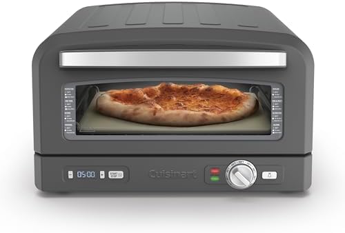 Cuisinart Indoor Pizza Oven – Bake 12” Pizzas in Minutes – Portable Countertop Pizza Oven – Matte Black Stainless Steel - CPZ-120MB by Cuisinart