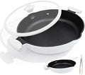 14 Inch Large Deep Frying Pan Skillet with Lid, Saute Pan Nonstick by Bobikuke