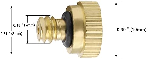 Beduan Brass Misting Nozzles Low Pressure Atomizing Misting Sprayer for Outdoor Cooling System 0.012" Orifice (0.3 mm) 10/24 UNC Garden (Pack of 20) - Image 2