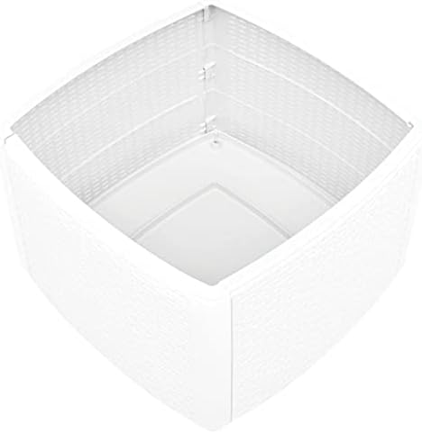 Outdoor Table White Polypropylene Medium Outdoor Table Square Versatile Garden Dining Patio Terrace Backyard Eating Garden Dining Furniture Patio Al Fresco Meal - Image 5
