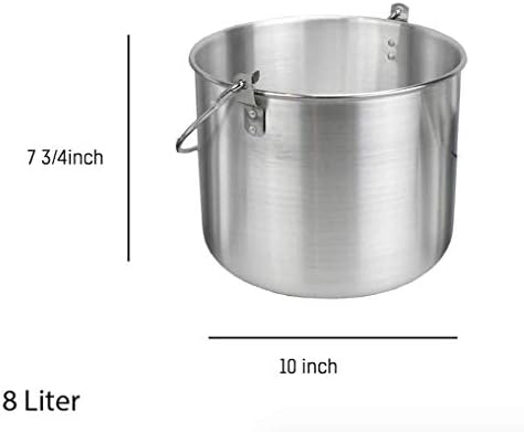 AceCamp Nested Pot Aluminum Lightweight Cooking Pot Set Outdoor Large Stock with lid and folding handle - 4L,8L,12L - Image 2
