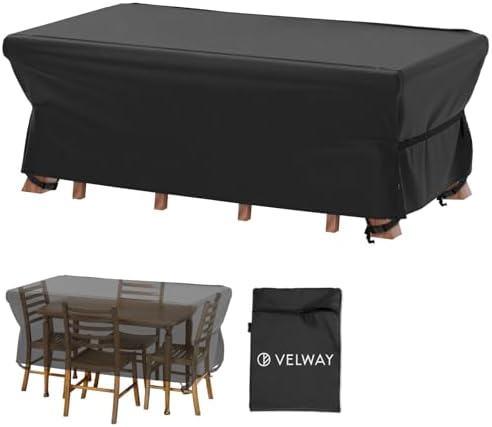 Patio Furniture Covers Waterproof Outdoor Table Cover 76"L x 54"W x 28"H by Velway