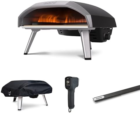 Ooni Koda 16 Outdoor Propane Gas Pizza Oven Bundle - Includes Pizza Oven Cover, Oven Brush and Infrared Thermometer by Unknown
