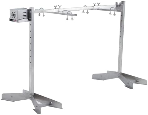 IDEALHOUSE Heavy-Duty Stainless Steel Rotisserie Grill Kit - Charcoal Spit Roaster Stand, 46 in Spit, 132 lb Capacity, Single 50W Motor, 8-Level Height Adjustable for Pig/Lamb/Goat - 50W-60kg, 46 x 21 - Image 7