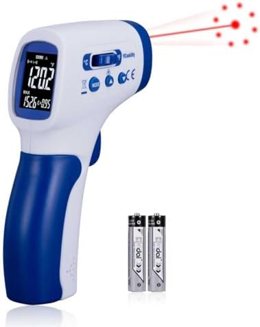 Ring Laser DS20:1 Infrared Thermometer Temperature Gun with Meat,Thermal Gun with Adjustable Emissivity&High/Low Alarm,±1% Accuracy,-58~1832℉ IR Temp Gun with Reverse Display for Food HVAC by VCOOKLIFY