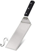 Turner 4x8 Stainless Steel Metal Griddle Spatula - Griddle Accessories 4 x 8 in Hamburger Turner Scraper - Pancake Flipper - Great for BBQ Grill and Flat Top Griddle - Commercial Grade by Anmarko