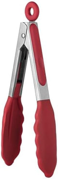 U-Taste Kitchen Tong for Cooking, 600ºF Heat-Resistant Silicone, 7in/Red by U-Taste