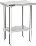 DuraSteel 24x18 Small Stainless Steel Table - NSF Metal Food Prep Commercial Kitchen Workt able - Side Mixer Stand with Under Shelf - For Laundry Room, Kitchen, Outdoor Grill, Small Spaces by DuraSteel