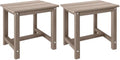 GARDENSTAR Adirondack Square Side Table,one-Tier Outdoor end Table, Patio Side Table for Pool,Porch,Backyard,Relaxing Companion (Teak) (Pack of 2) by GARDENSTAR