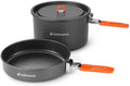 Odoland 15pcs Camping Cookware Mess Kit, Lightweight Pot Fry Pan Set by Odoland