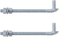 VIVIDA 10 Inch J Bolt Gate Hinge, 5/8" Gate Bolt Post Hinge, 2-Pack by VIVIDA