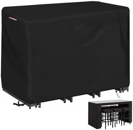 Outdoor Waterproof Bar Table Set Cover, 63"L x 26"W x 40"H by Yourpatiocoverexpert