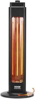 VEVOR Infrared Heater, 1500W, Electric Space Heater with 3 Speeds & 24H Timer & Multiple Security Protections, Quality Infrared Heating Tubes, Indoor/Outdoor for Bedroom, Studio, Porch, Dining Room by VEVOR