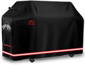 Turtle Life BBQ Grill Cover, 76-83 Inch Adjustable Heavy Duty Waterproof 6 or More Burner Barbecue Gas Grill Covers for Weber Summit Series Royal Gourmet MG Series, Black by TurtleLife