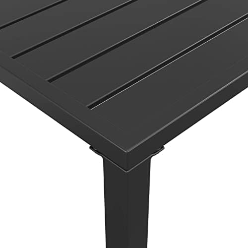 Patio Dining Table Anthracite 43.3"x21.3"x27.6" Steel, Outdoor Patio Furniture Set, Garden Furniture Set, Poolside Lounge Furniture for Patio, Garden, and Poolside - Image 6