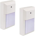 LIT-PaTH Outdoor Wall Light Fixture, Aluminum, LED 3000K, White, 2 Pack by LIT-PaTH