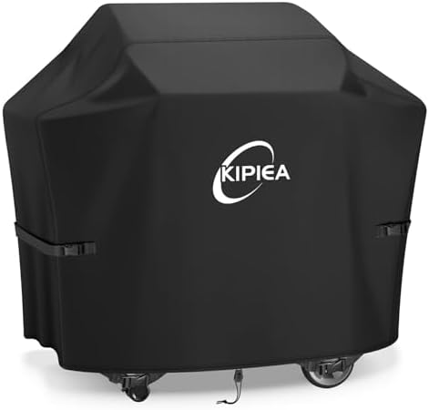 Kipiea 600D Heavy Duty Gas Grill Cover for Weber Genesis II 600 Series & Summit FS38 / FS38X Grills, 72-Inch Waterproof BBQ Cover with Windproof Buckles, UV Resistant, No Tear, No Fading by Kipiea