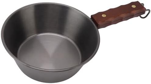 Outdoor Skillet Large Capacity Sturdy for Camping Hiking and Picnics 304 Stainless Steel (Black) - Image 7