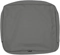 Classic Accessories Montlake Water-Resistant 23 x 22 x 4 Inch Outdoor Back Cushion Slip Cover, Patio Furniture Cushion Cover, Light Charcoal Grey, Patio Furniture Cushion Covers by ClassicAccessories