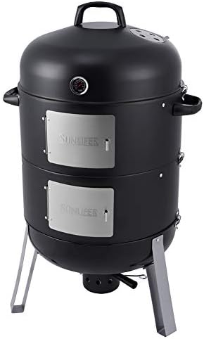 20.5 Inch Vertical Charcoal Smoker and Grill Combo by Sunlifer