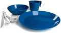 GSI Outdoors Cascadian Table Set I 6-Piece Camping, Backpacking Mess Kit, Plastic BPA Free, Plate, Bowl, Mug, Cup & Cutlery Set by GSIOutdoors