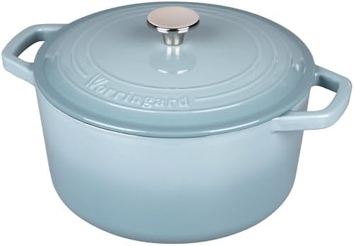 VORRINGARD Enameled Cast Iron Dutch Oven Pot with Lid, for Bread Baking, Round Bread Oven- include Sourdough Bread Baking Supplies Set, 6QT, Sea Salt - Image 7