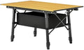 Adjustable Height Folding Camping Table, Aluminum Alloy Frame with Oxford Cloth Storage Basket, Portable Outdoor Dining Table for Picnic, Camping and Backyard BBQ by Unknown