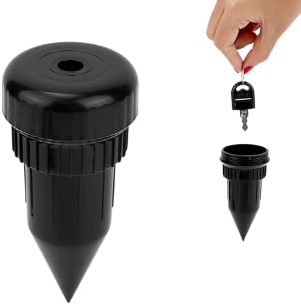 Sprinkler Head Key Hider, Realistic Sprinkler Hide a Key Holder Outside Waterproof & Discreet Outdoor Secret Storage Container for Hidden Spare Keys Cashes & Small Items for Garden Emergency Backup by Unknown