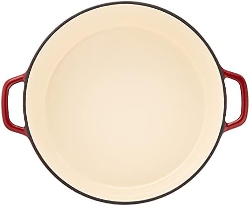 Cuisinart Chef's Classic Enameled Cast Iron Dutch Oven with Lid, Porcelain Enameled Interior, Oven Safe, Induction Compatible, 7-Quart, Round, Cardinal Red - Image 3
