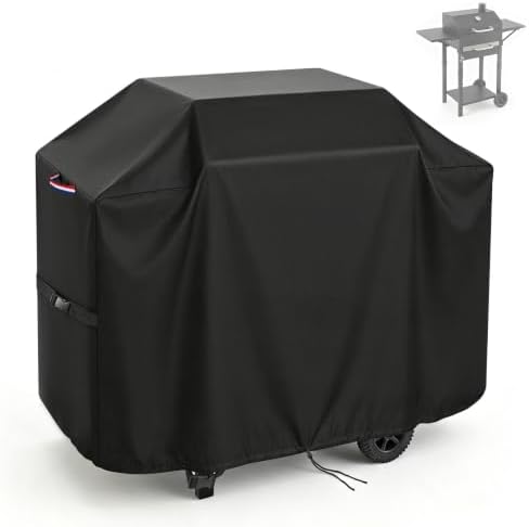 Grill Cover for HAPPYGRILL Charcoal Grill with 2 Side Tables, BBQ Cover by JOYMO%7CManufacturerSpecializingInCovers