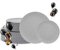 32pcs Light Grey Plastic Plates Reusable for Outdoor BBQ Camping by WWONDERFUL