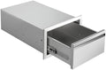 Outdoor Kitchen Drawers 14" W x 8.5" H x 23" D Flush Mount Single BBQ Drawers Built-in Stainless Steel Drawer for Outdoor Kitchen Island, Patio Grill Station by SGOLAN